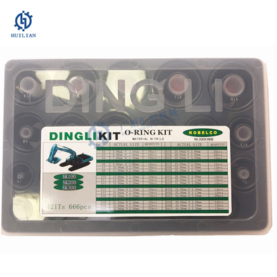 Dingliのの物質的な油圧掘削機のSkのシールのためのゴム製Oリングのキット セット修理箱