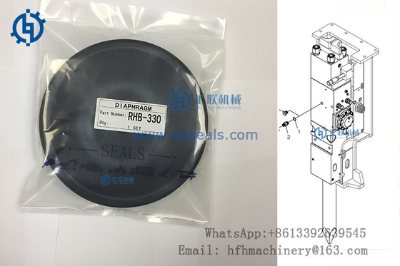 Hanwooの油圧ブレーカのダイヤフラムRHB330のサイのハンマーの部品の膜
